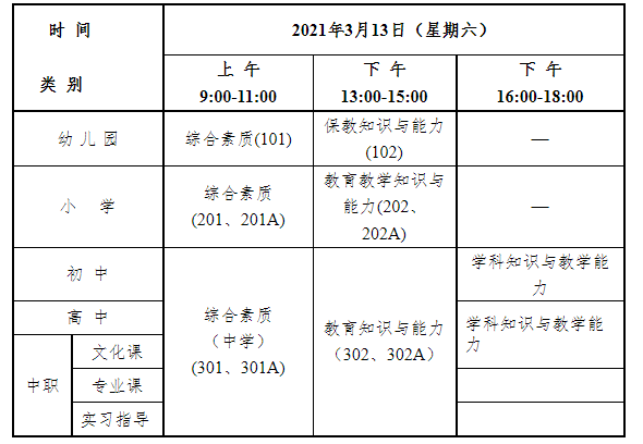 浙江2021年上半年中小学教师资格考试笔试公告
